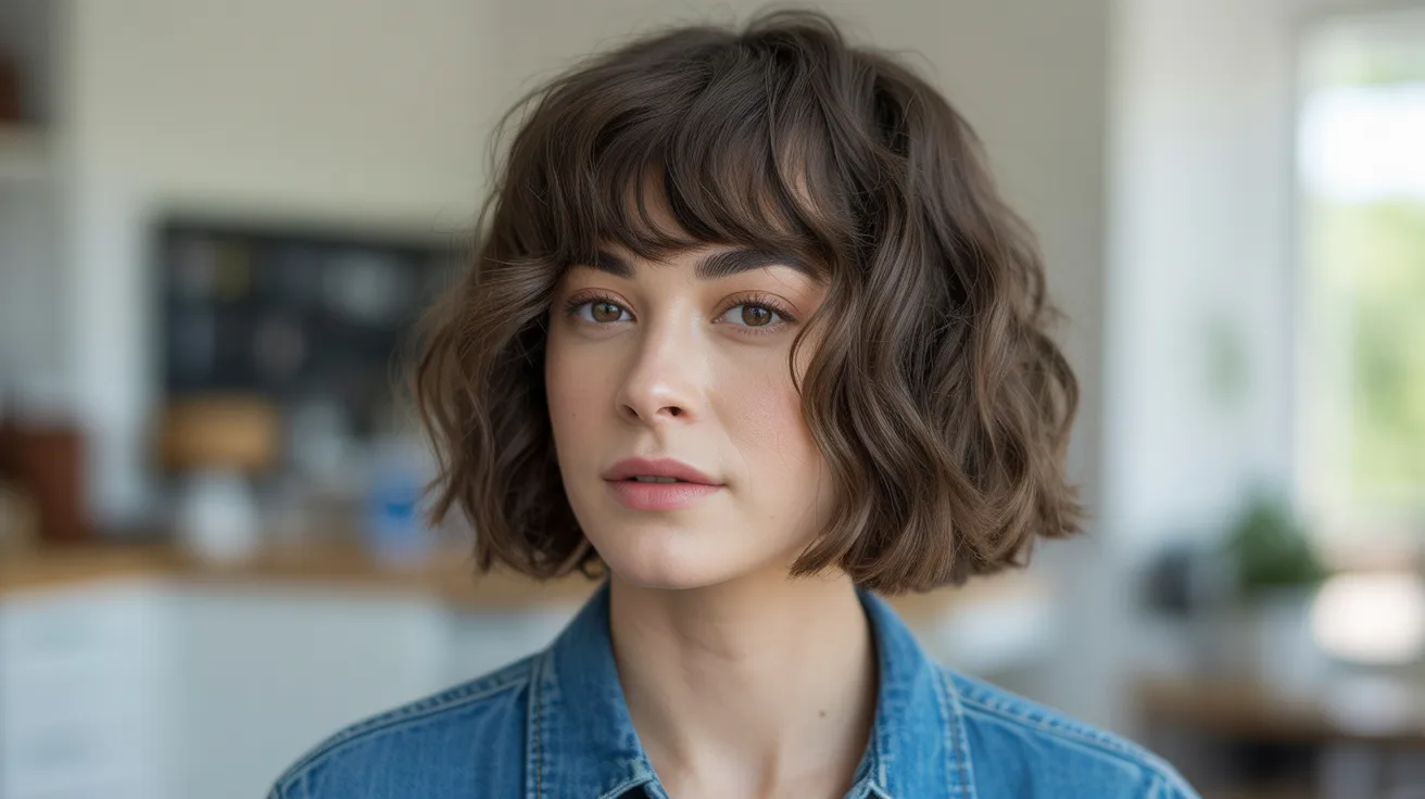 Effortless Wavy Wolf Cut With Bangs for Everyday Wear