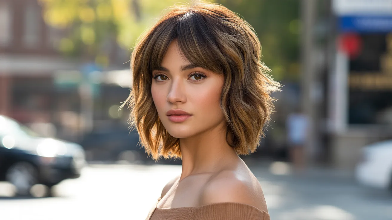 Shaggy Wolf Cut With Bangs and Curtain Style