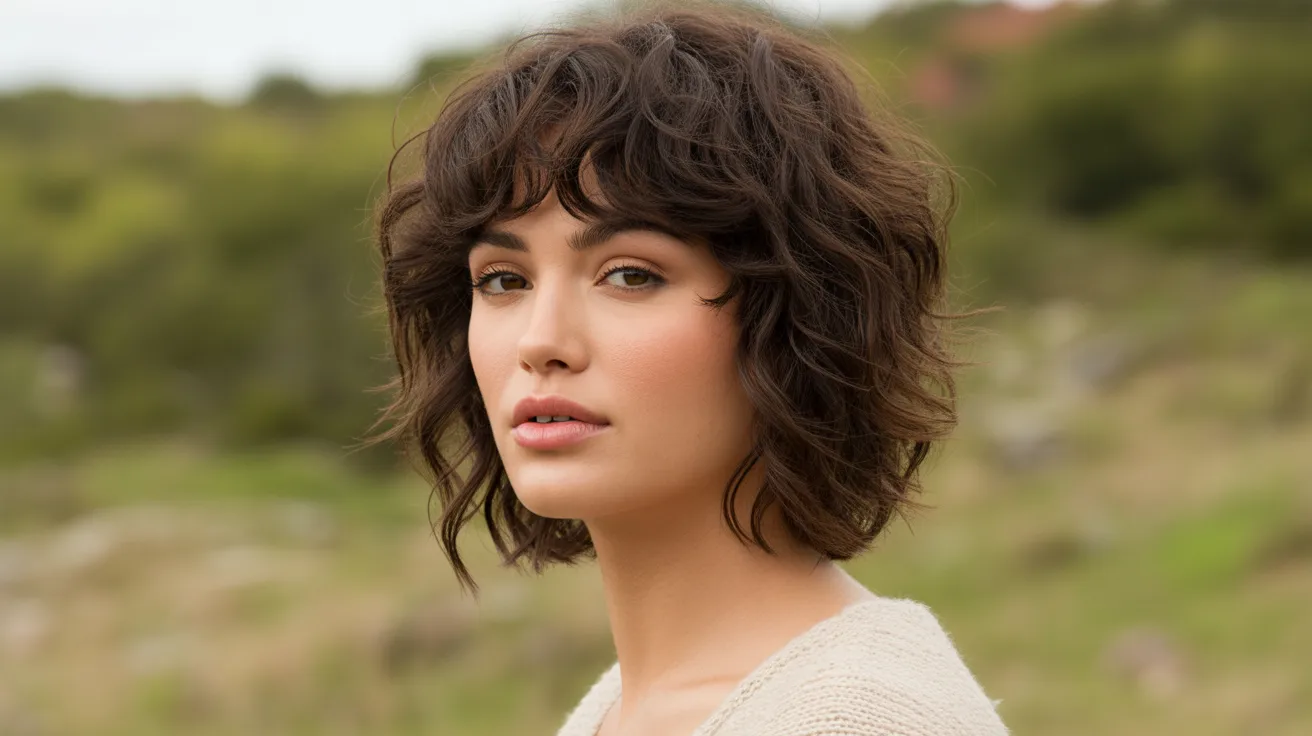 Shaggy Wolf Cut With Bangs for Natural Texture