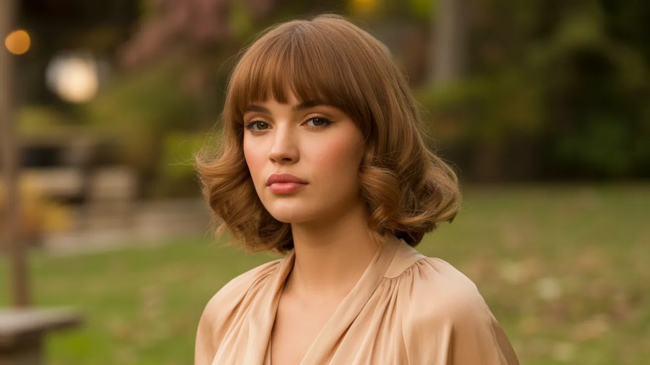 Wolf Cut With Curtain Bangs and Soft Waves