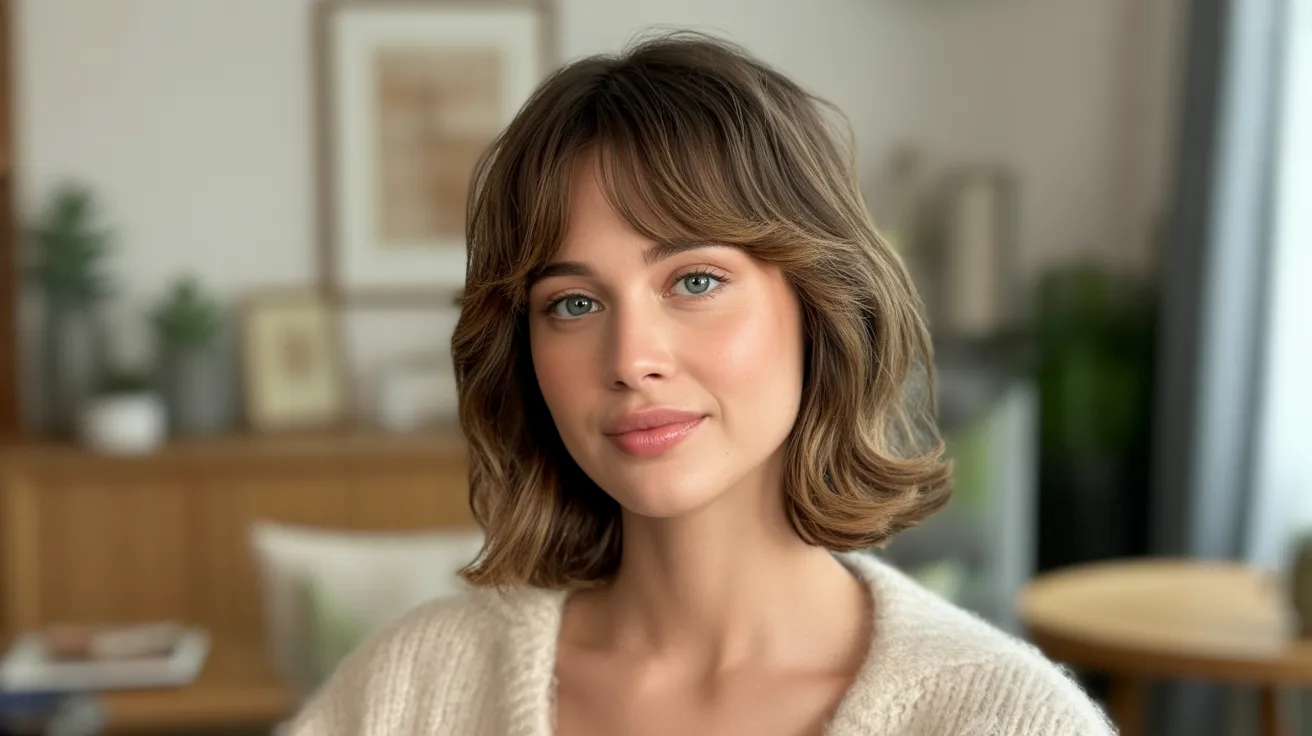 Wolf Cut With Curtain Bangs for an Effortless Everyday Look