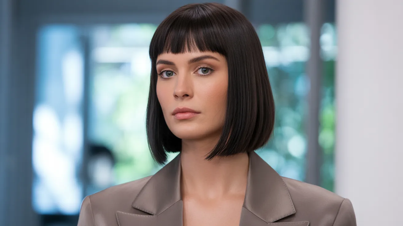 Wolf Cut With Curtain Bangs on Straight Hair