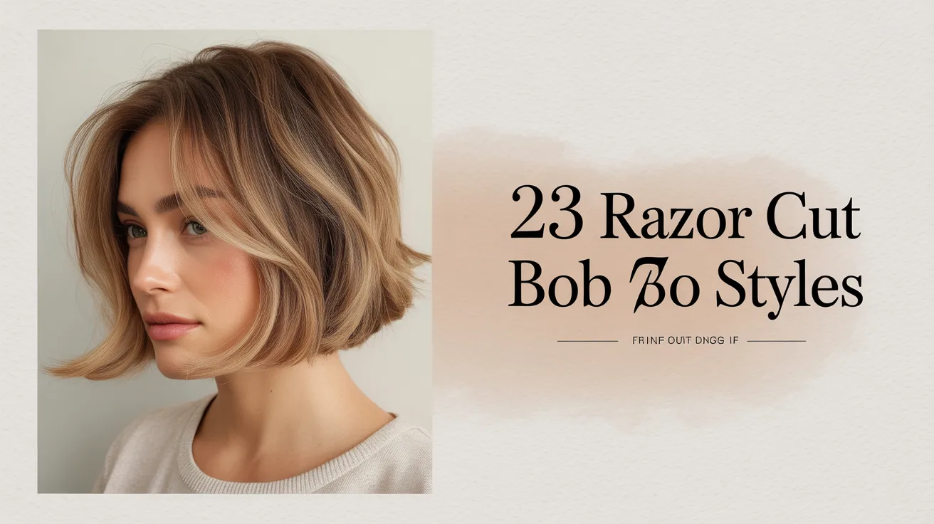A woman with a sharp razor cut bob hairstyle in ash blonde color styled with textured ends and soft movement.