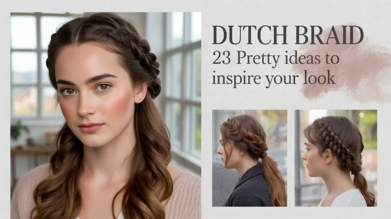 Dutch braid hairstyles