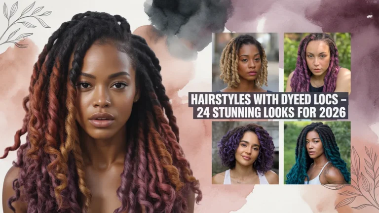 Stylish hairstyles with dyed locs