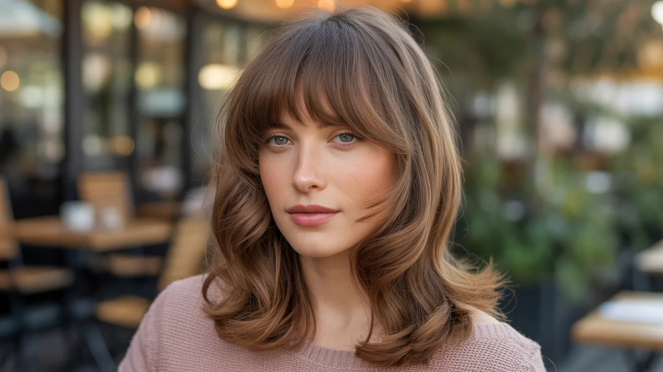 Bangs Variation on Soft Mullet