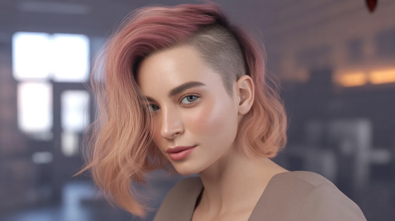 Colored Hair and a Shaved Side