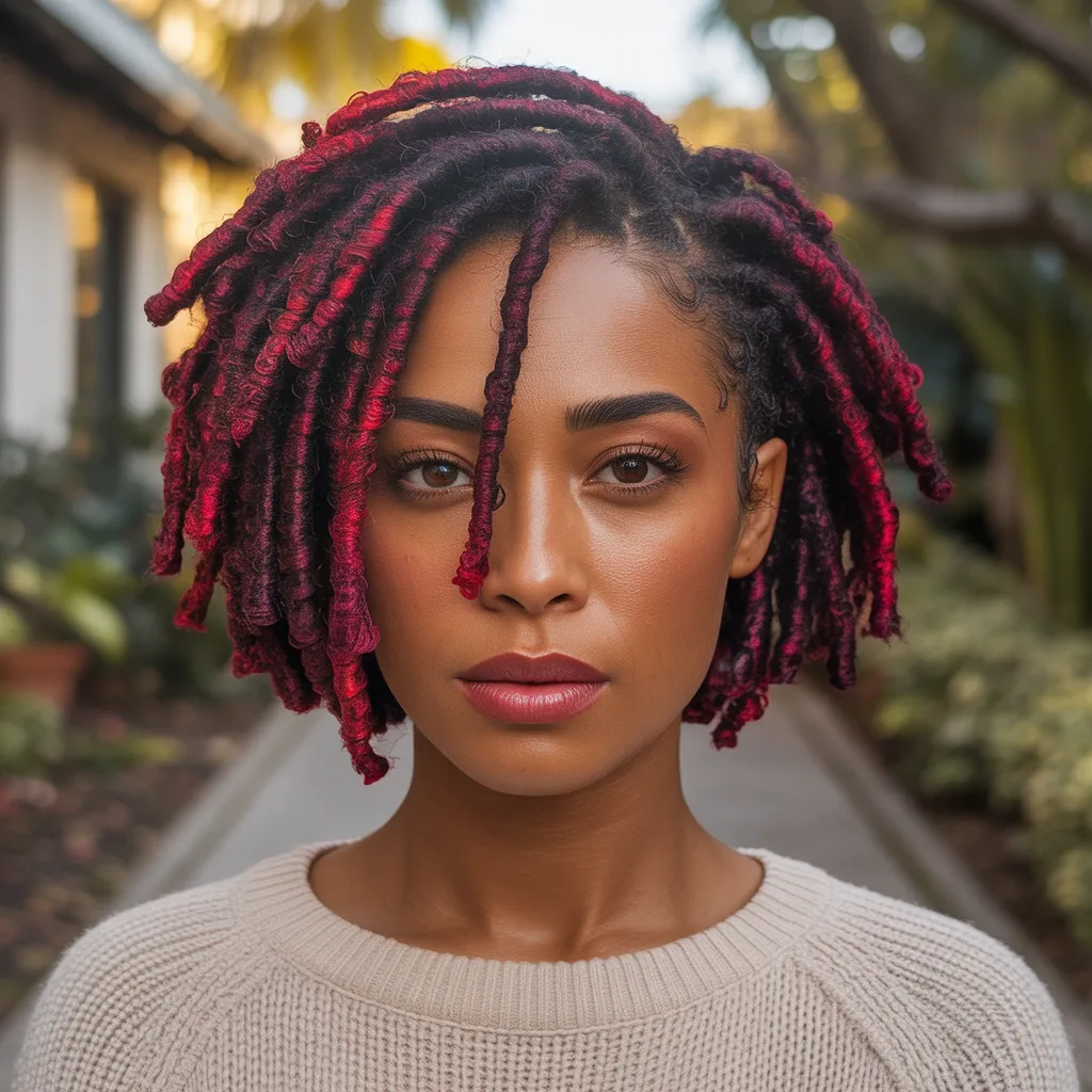 Dyed Short Loc Styles