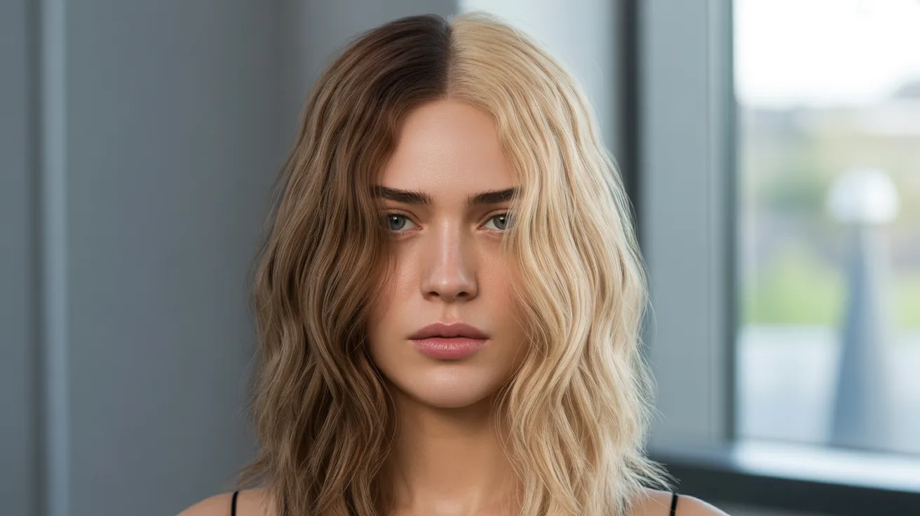 Half-and-Half with Glossy Finish Gemini Hairstyles