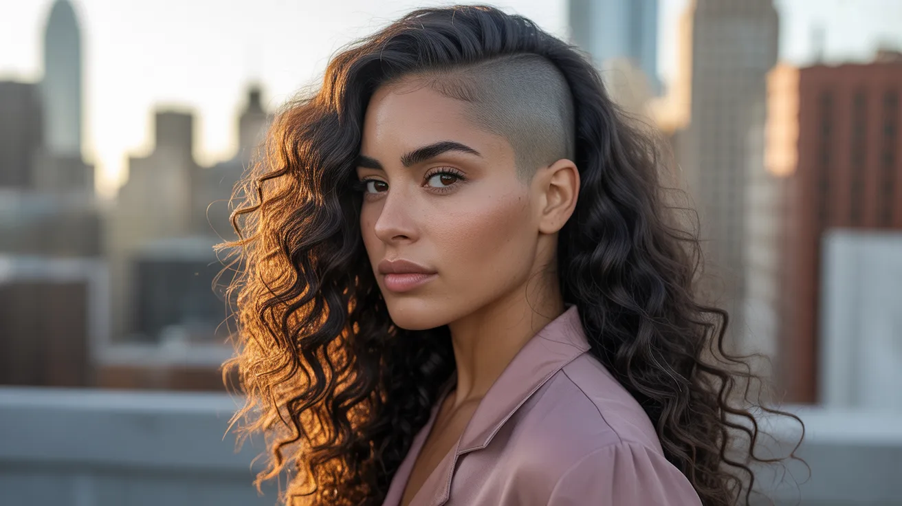 Half-Shaved Head Looks