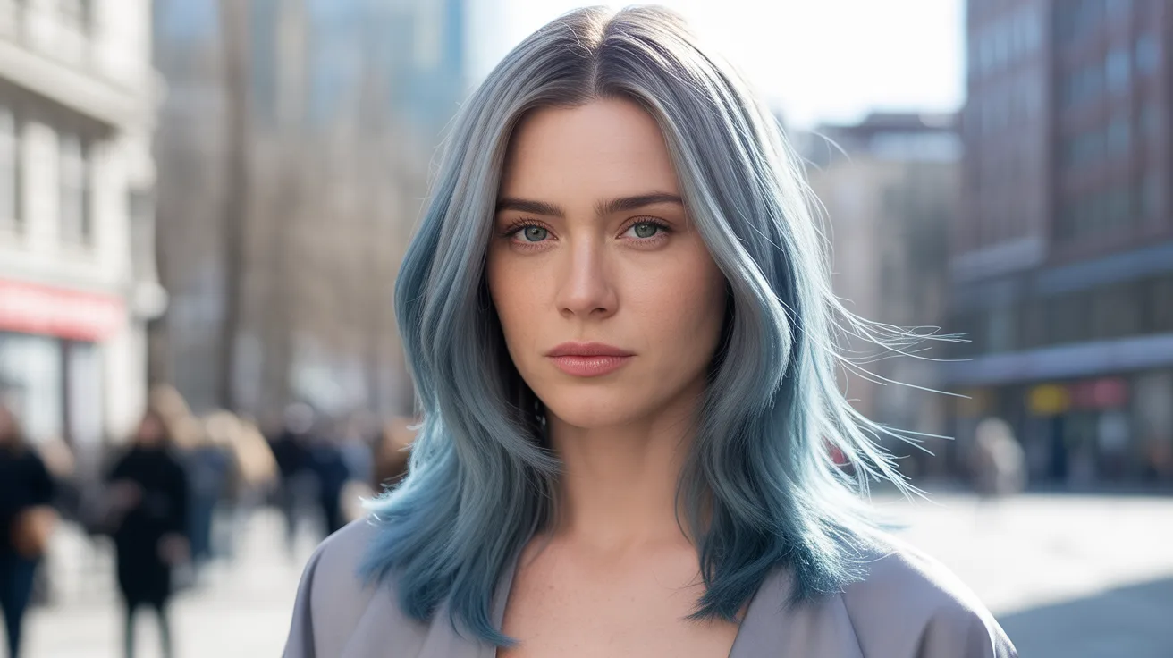 Icy Blue and Silver Combination Gemini Hairstyles