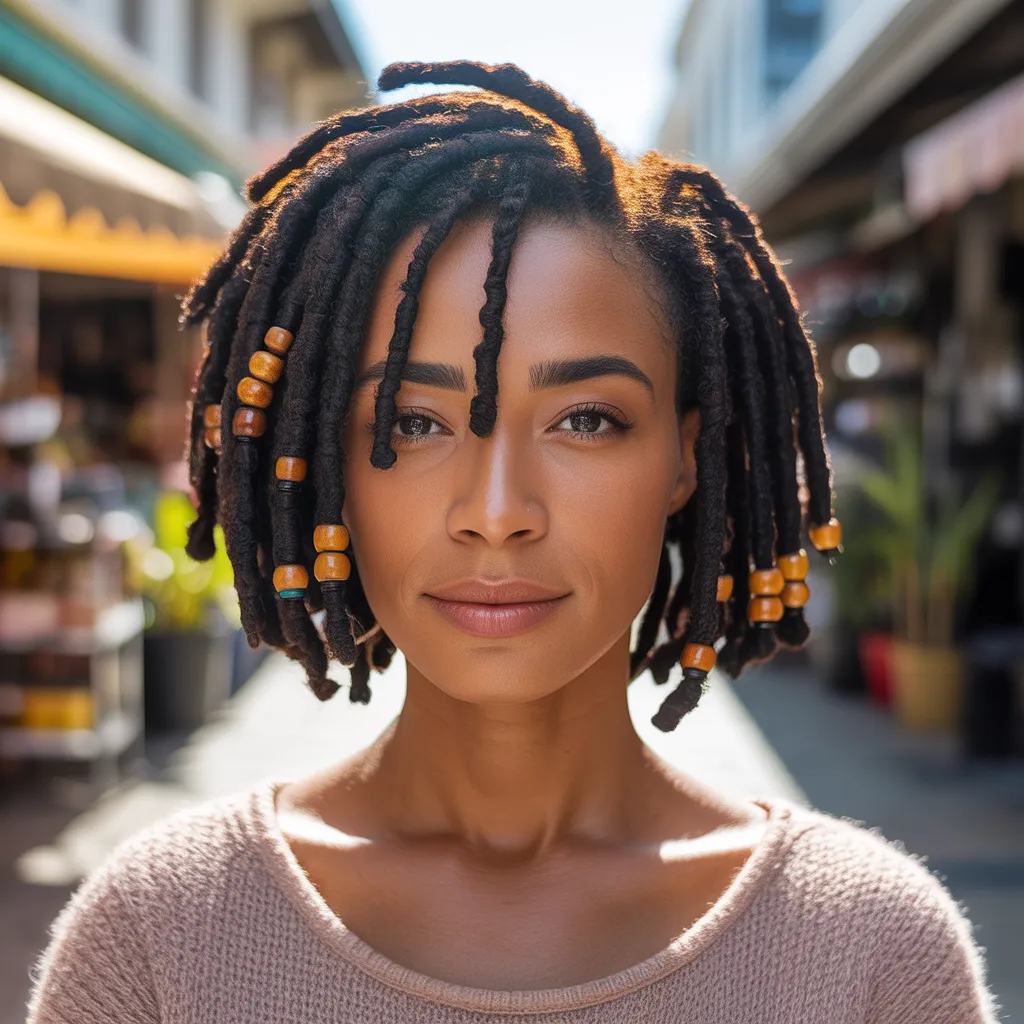 Loc Styles Short Hair With Beads