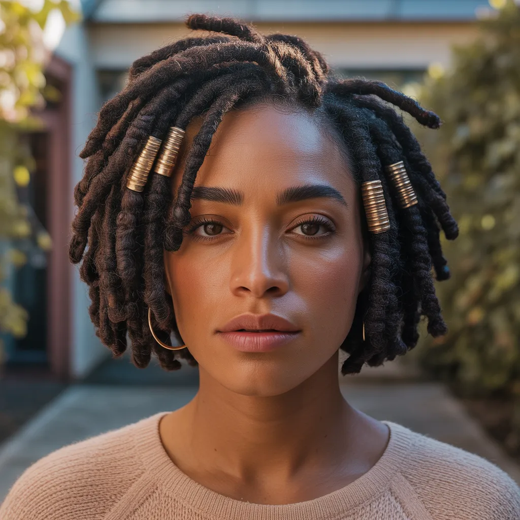 Loc Styles Short Hair With Cuffs