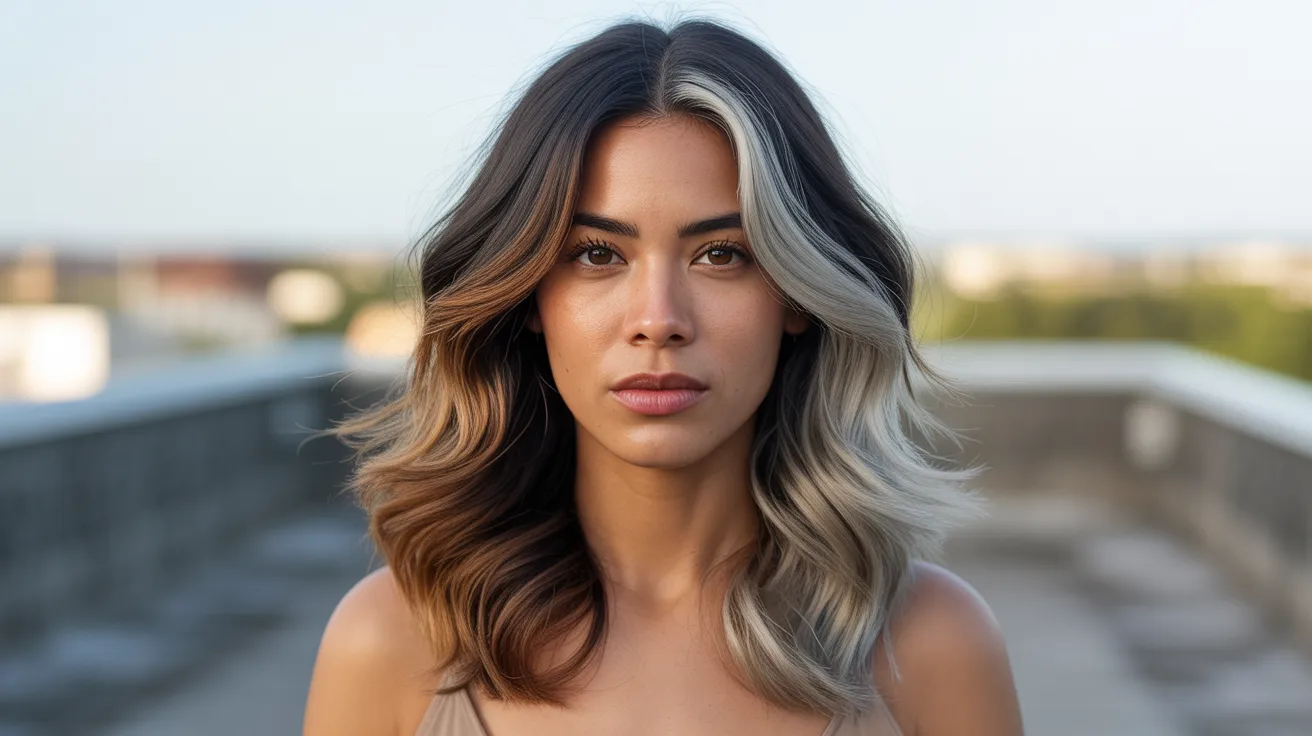 Ombre-Meets-Split Hybrid Look Gemini Hairstyles