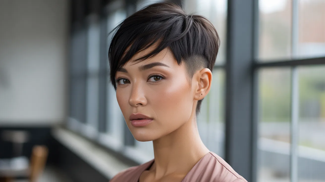 Pixie Cuts with a Side Undercut