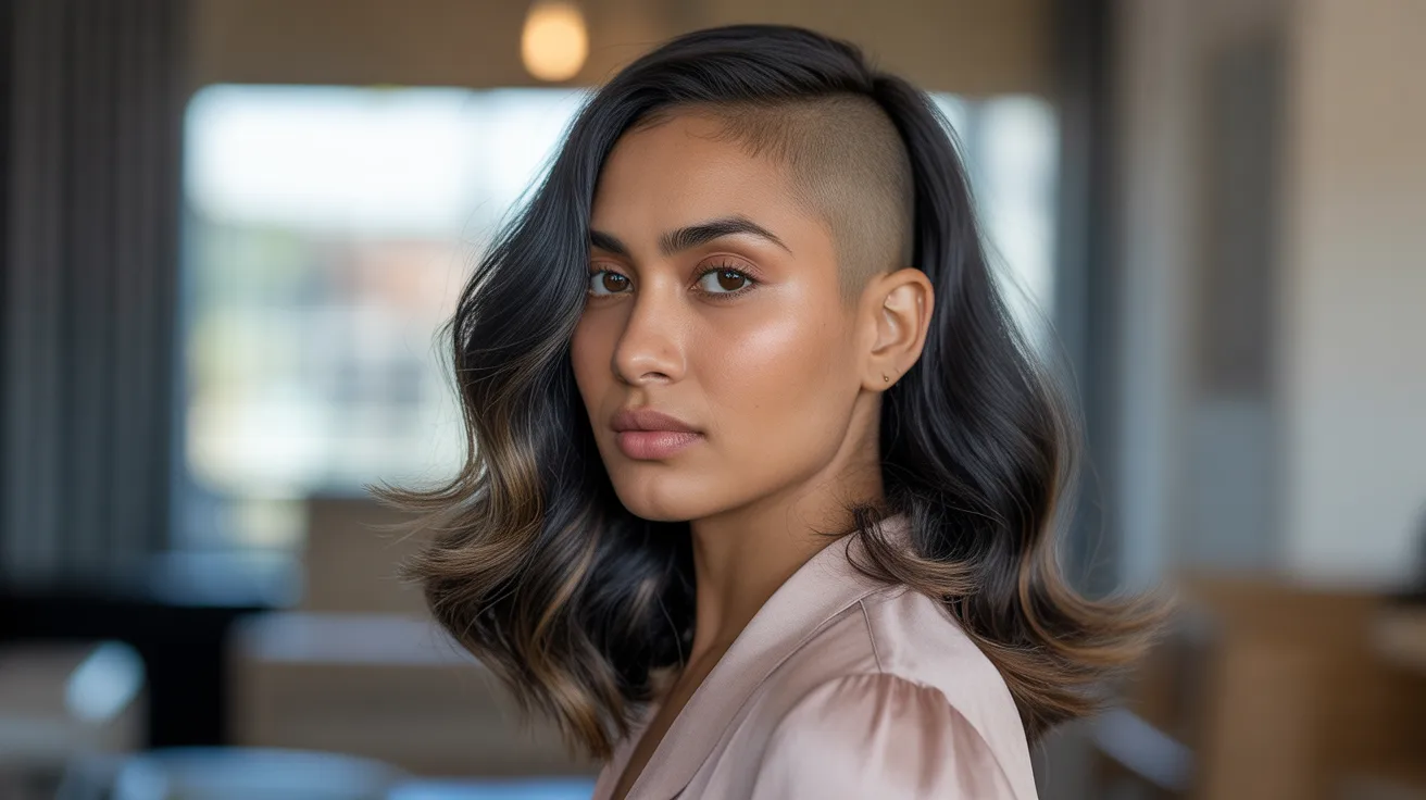 Shaved Nape with a Side Extension