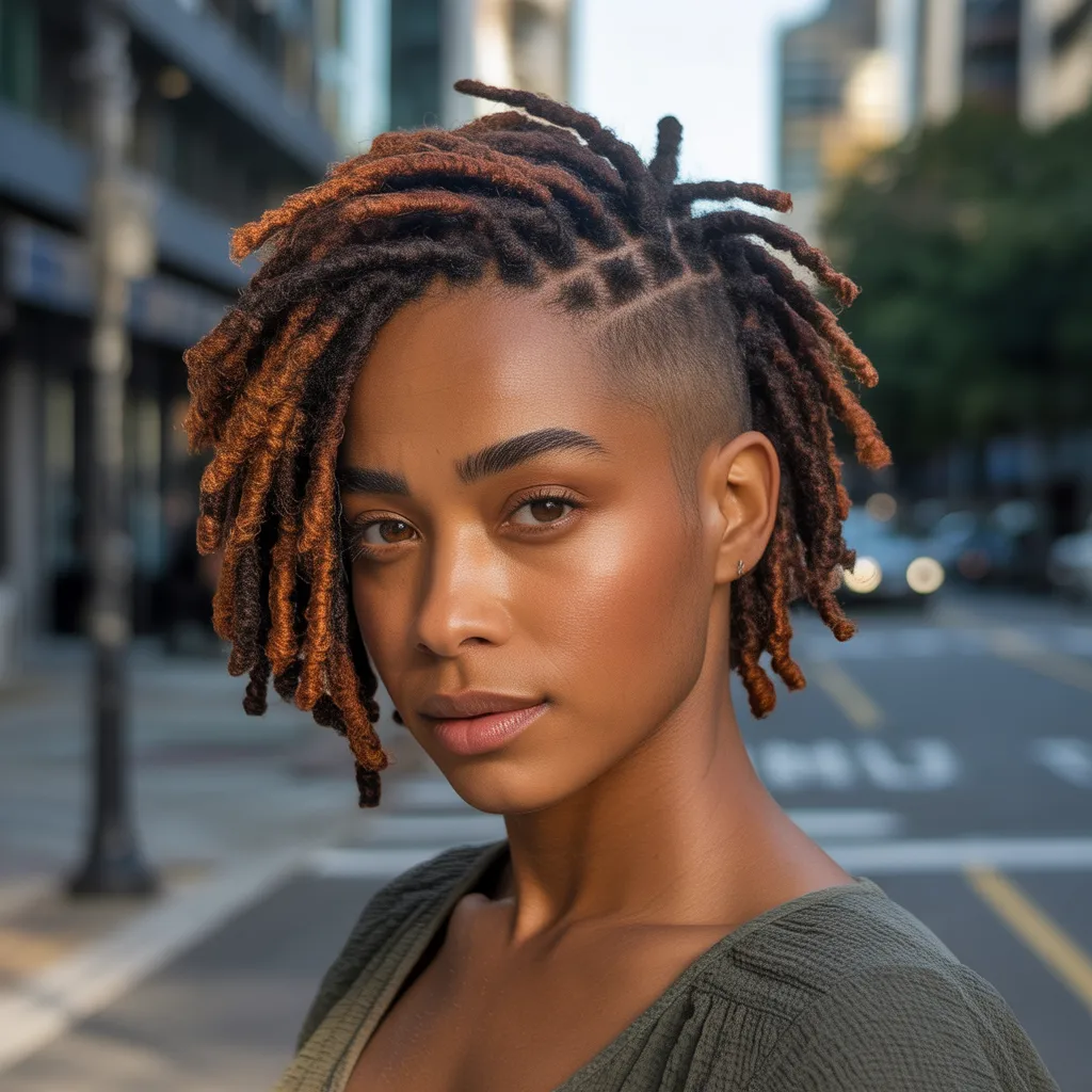 Shaved Sides With Short Locs