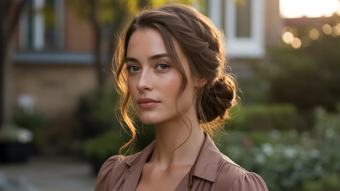 Soft Updo With Loose Pieces