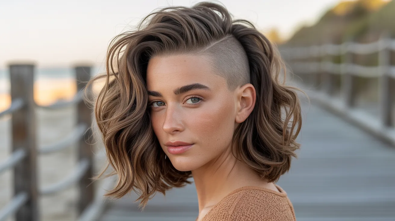 Textured Top Combinations for Side Shaved Hairstyles