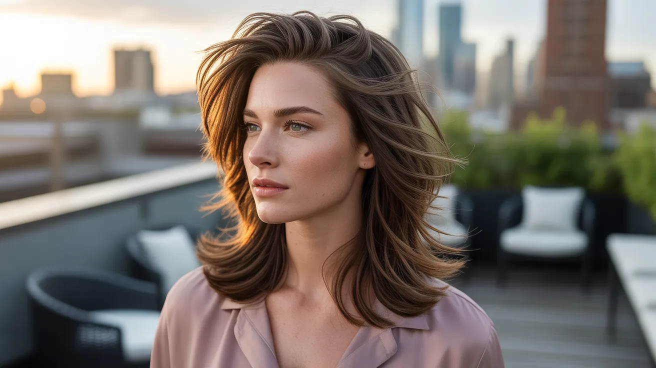 Textured Top with Soft Mullet Neckline