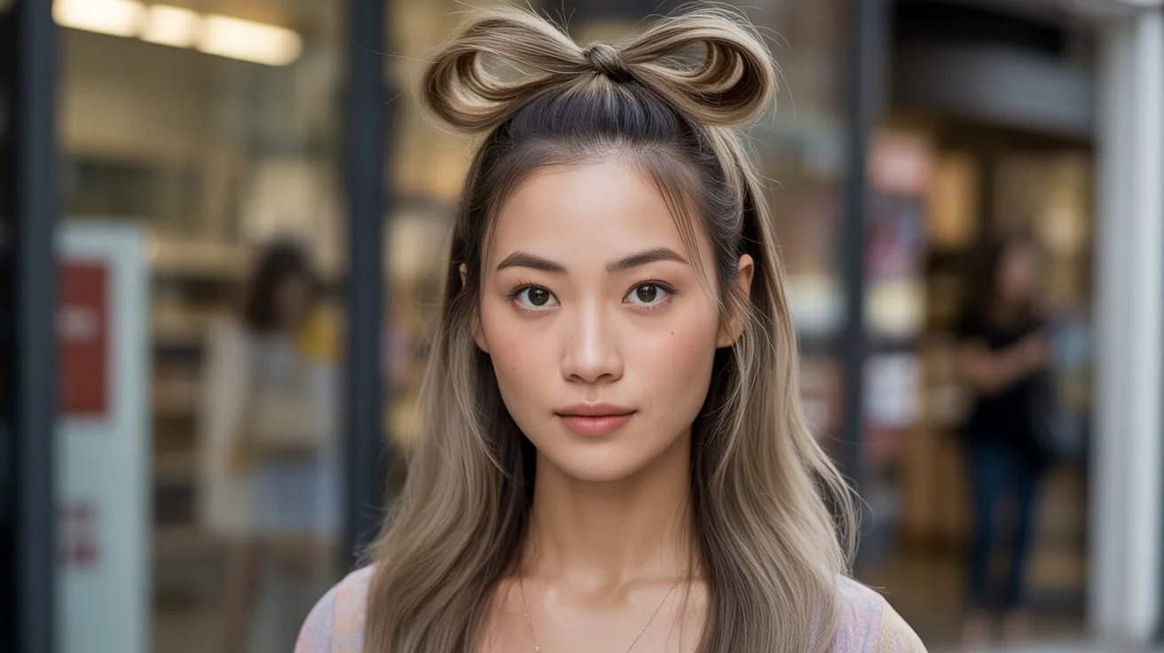 The Half-Up Bow Style