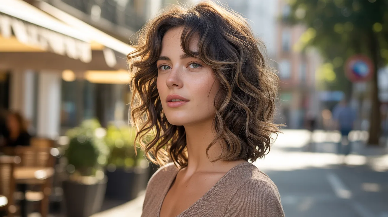 Wavy Texture with Soft Mullet Cut