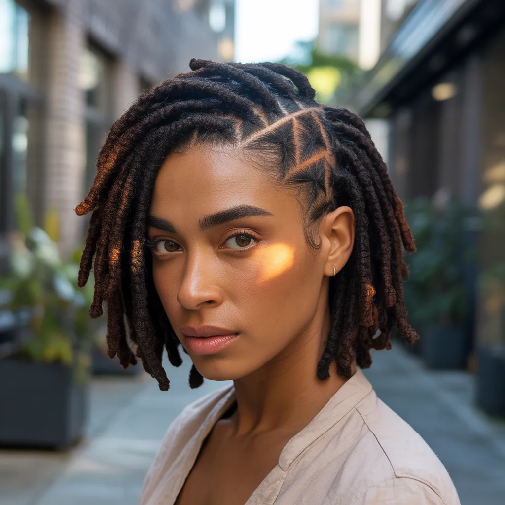 Zigzag Part Short Locs
