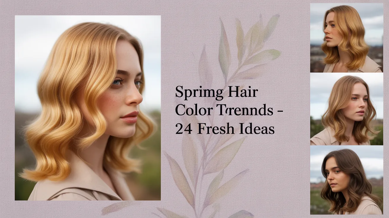 Woman with soft honey blonde hair showcasing spring hair color trends for a fresh seasonal look