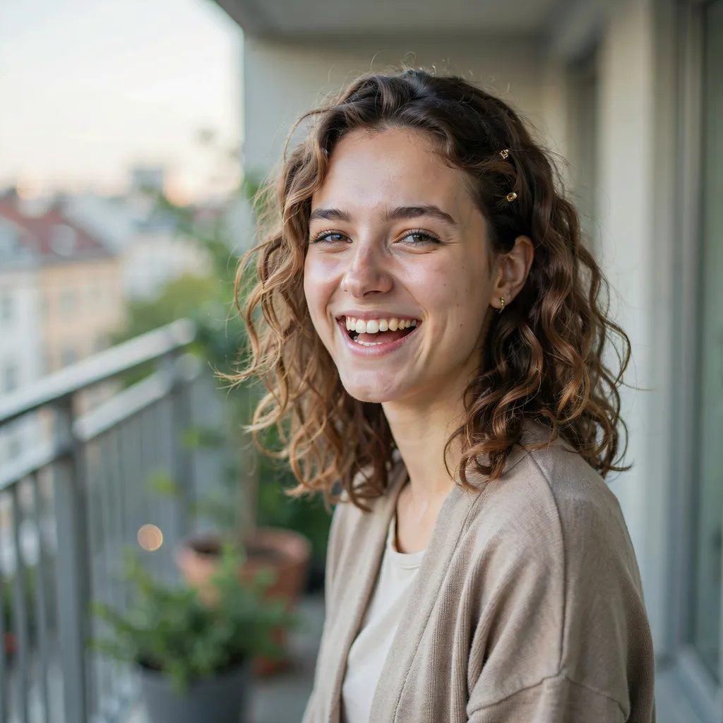 Curly hair accessorized with clips
