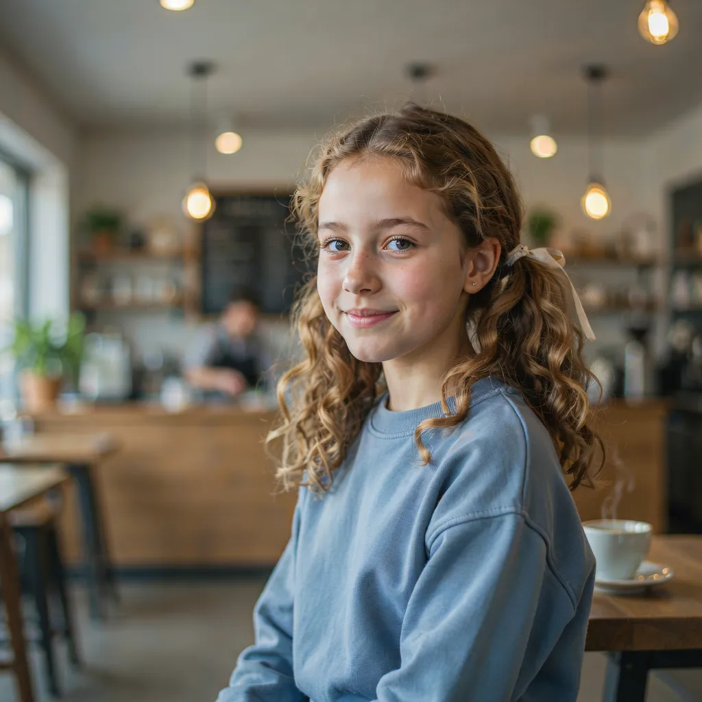 Curly pigtails hairstyle
