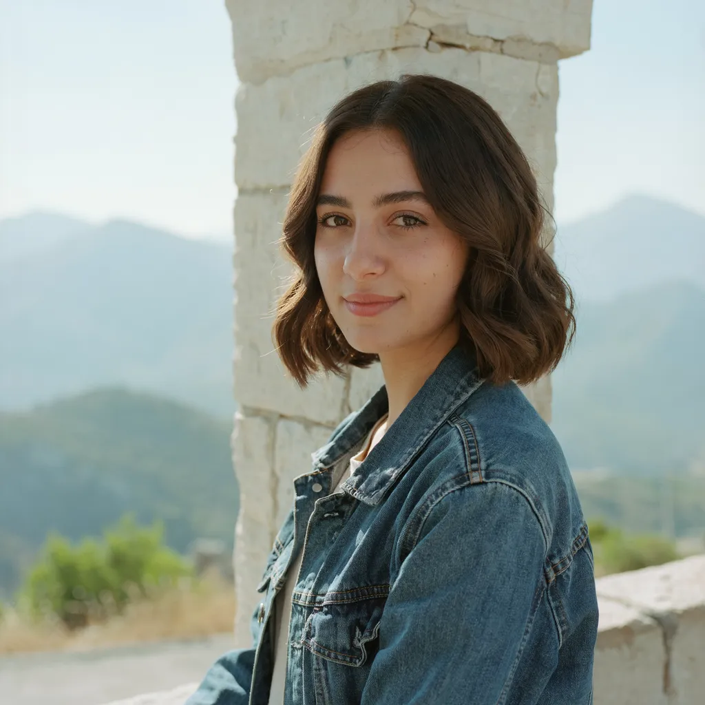 Deep side part curly bob