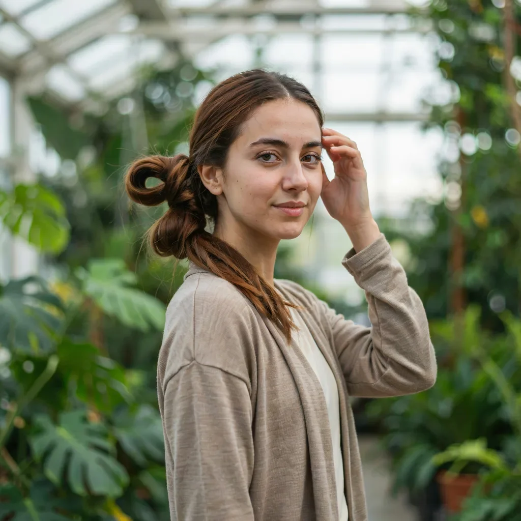 Flipped ponytail for a simple illusion school hairstyle