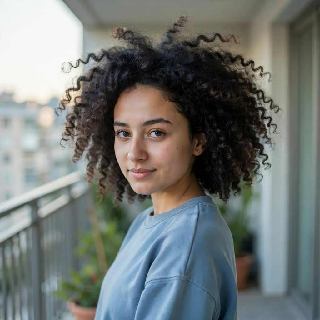 Curly frohawk hairstyle