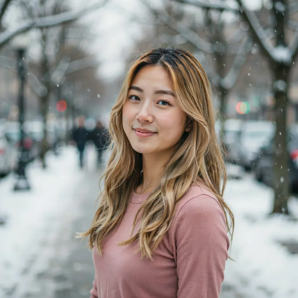 Blonde balayage with shadow root hairstyle