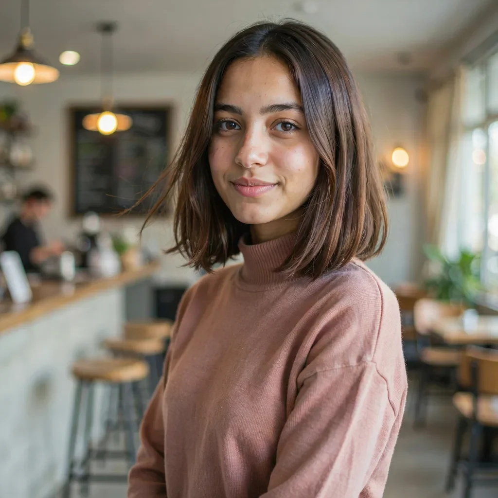 Blunt long bob with clean ends hairstyle