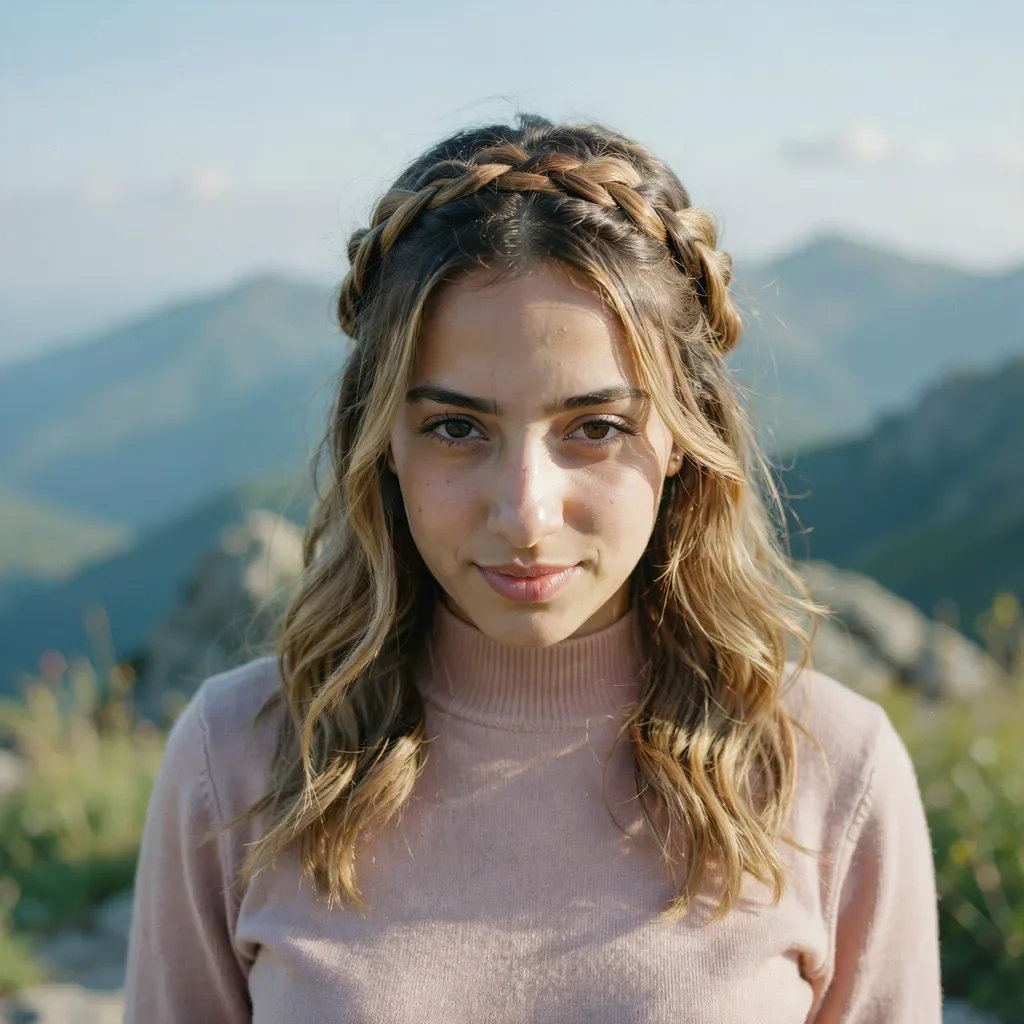 Boho braid crown wedding hairstyle