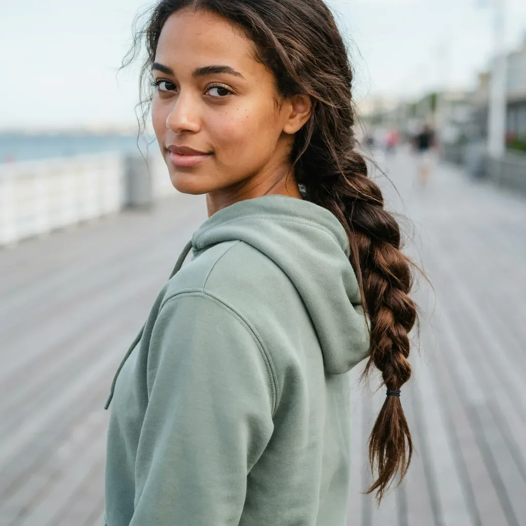 Boho fishtail braid pulled loose hairstyle