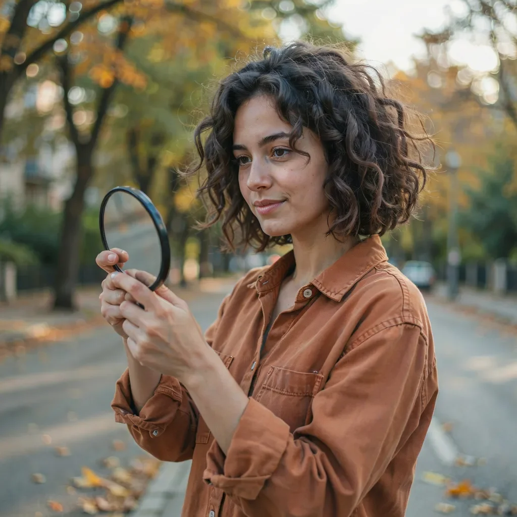 Curly bob with blunt ends hairstyle