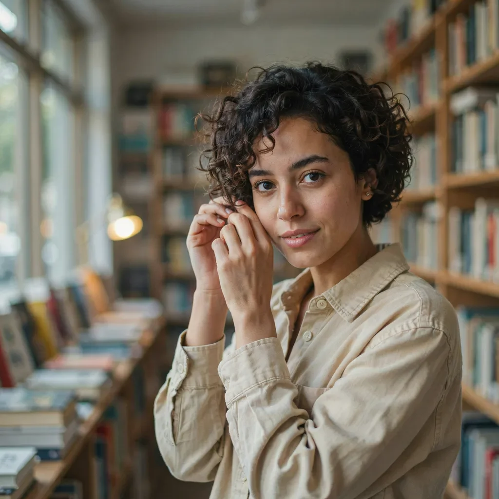 Curly pixie cut with defined ringlets hairstyle