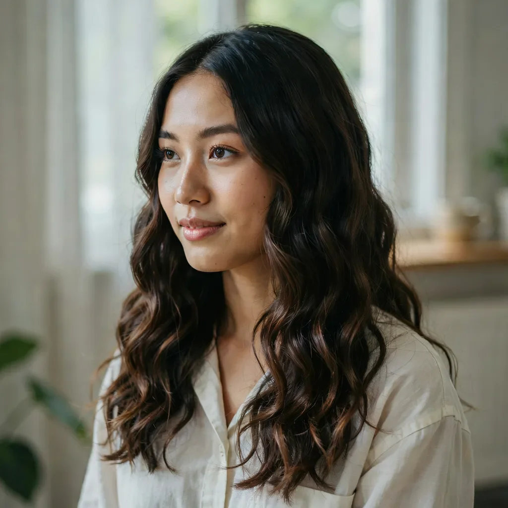 Defined S-wave curls with a center part