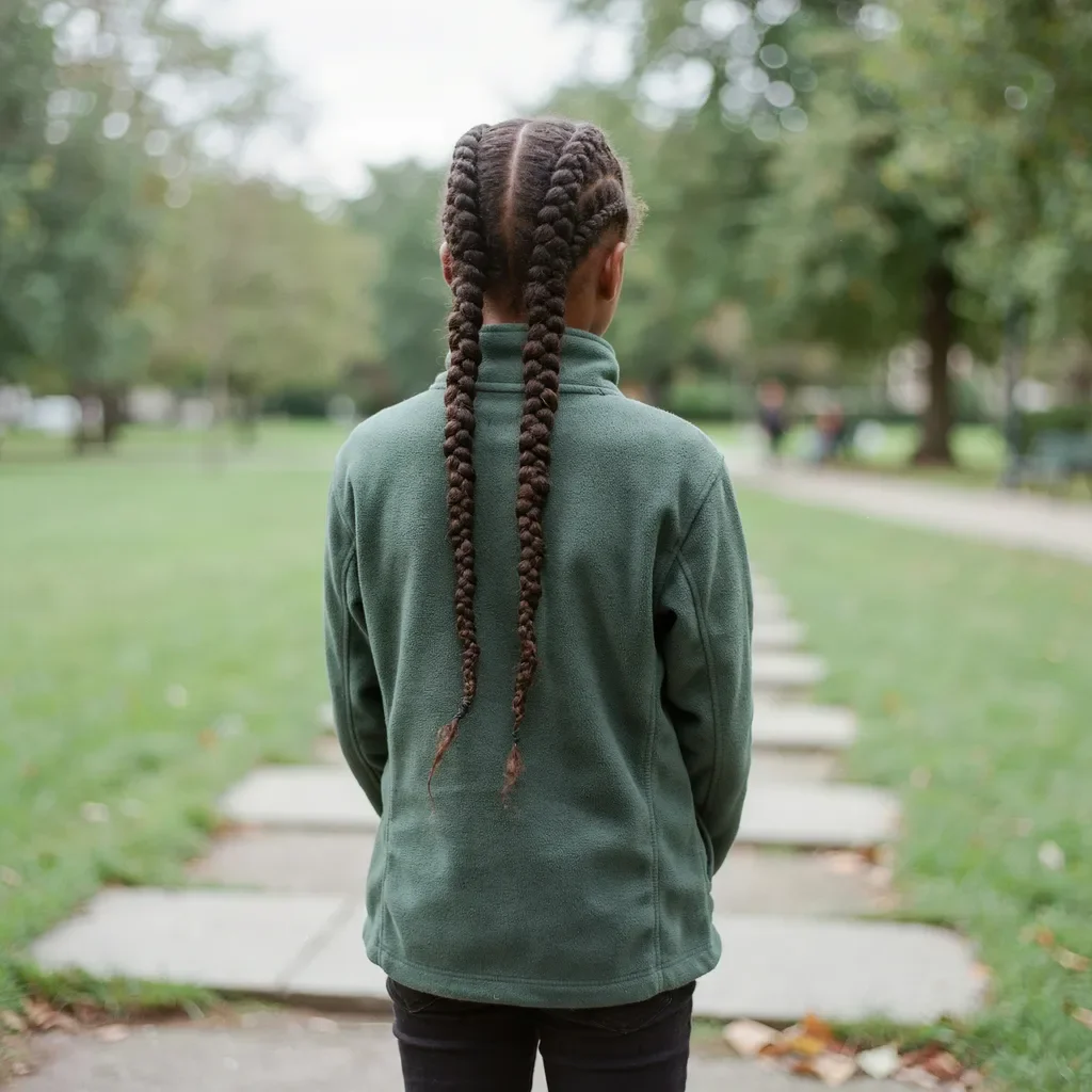 Double Dutch braids with tight roots school hairstyle