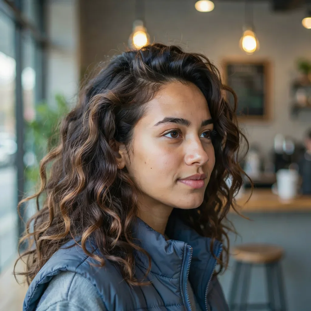 Espresso melting into light brown hair
