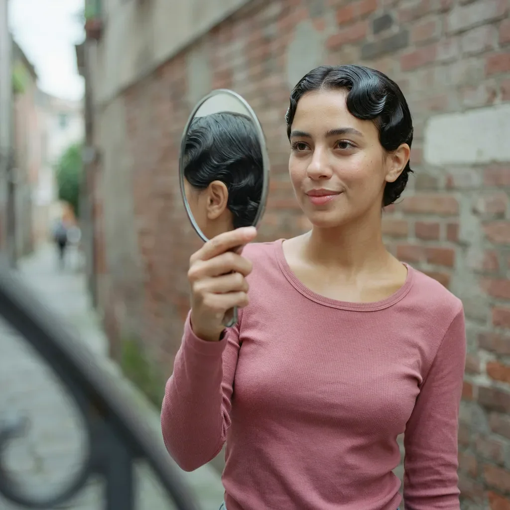 Finger wave curls hairstyle