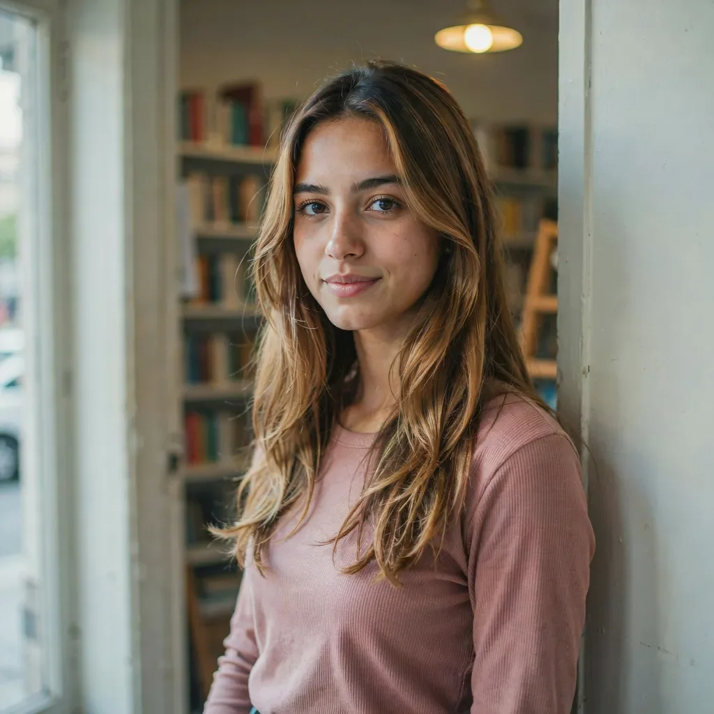 Golden honey waves on long layers hairstyle