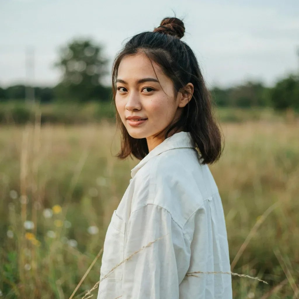 Half-up top knot for dark brown hair hairstyle