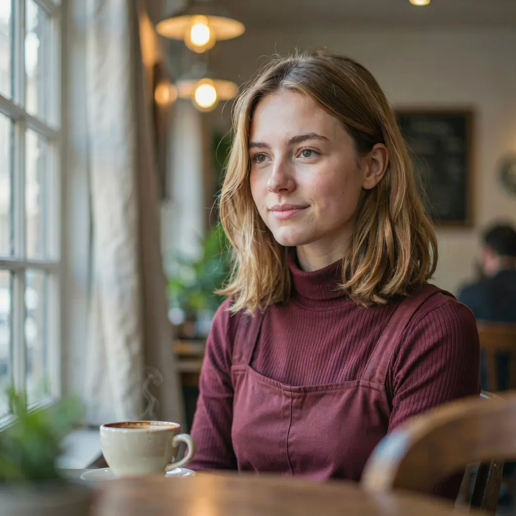 Honey blonde lob with face-framing pieces hairstyle