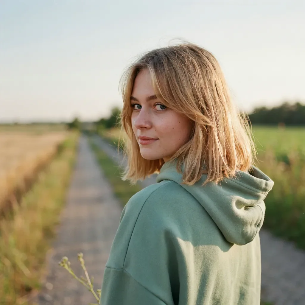 Honey blonde shag with wispy layers hairstyle