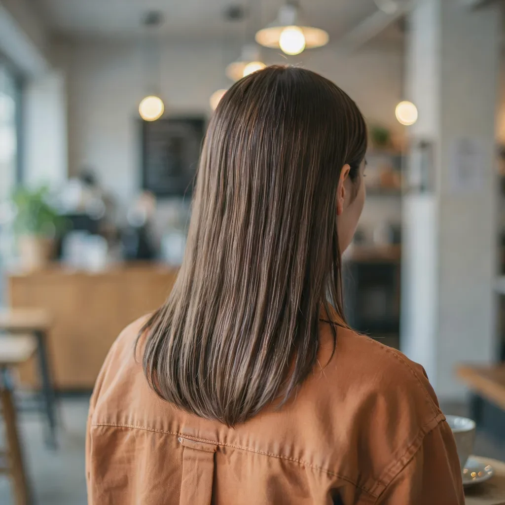 Iced mocha light brown hair look