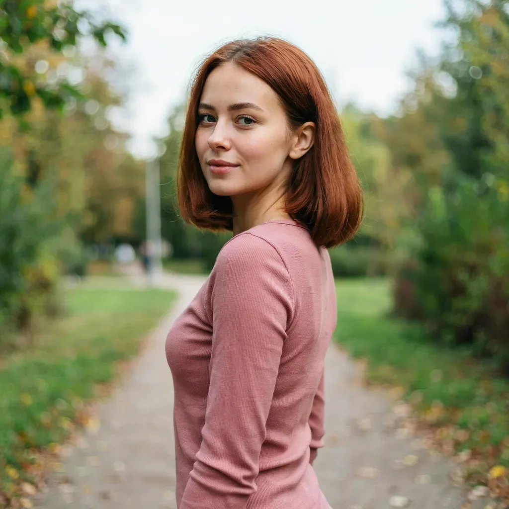 Long bob with tucked-behind-ears style hairstyle