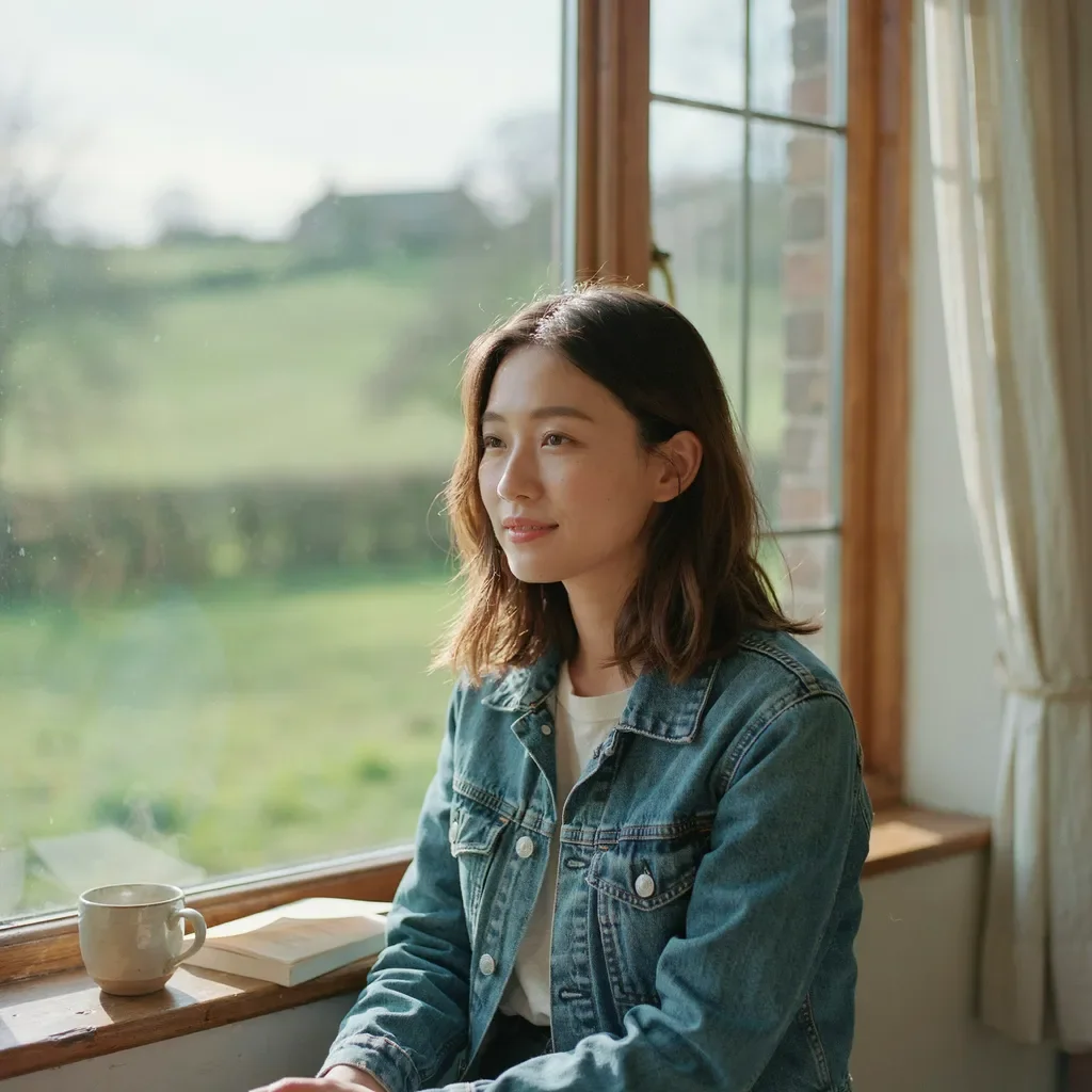 Long bob with deep side part and waves hairstyle